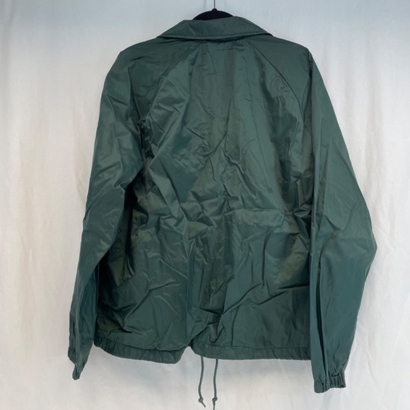 Trimark Buttoned Lightweight Windbreaker Jacket Army Green Men’s Size Large - Picture 7 of 11